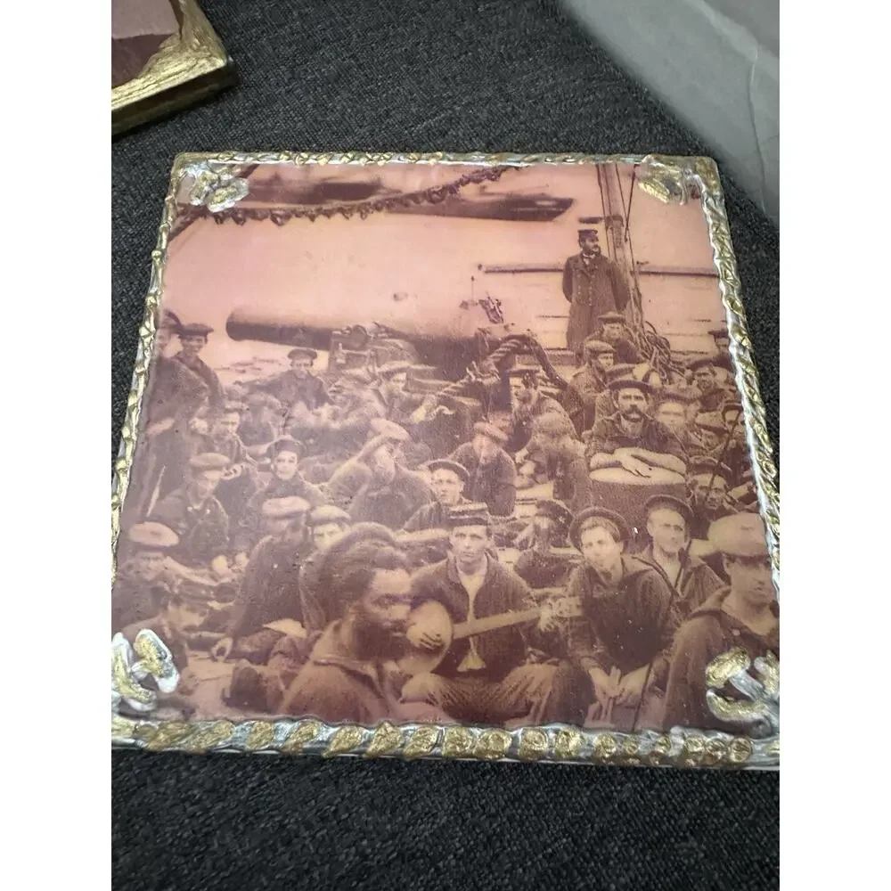 22 Handmade Civil War Photo Tile Wall Plaques Generals Soldiers Camps Reproducti